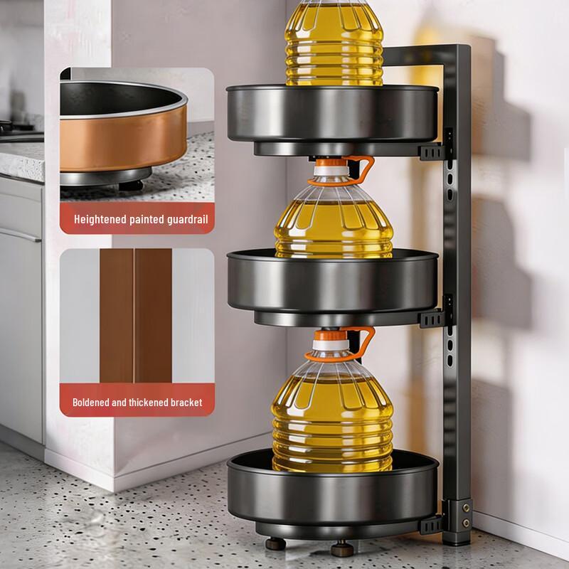 360-Degree Rotating Countertop Kitchen Spice Rack