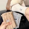 Female Autumn and Winter New Lovely Cartoon Embroidered Twist In Tube Socks