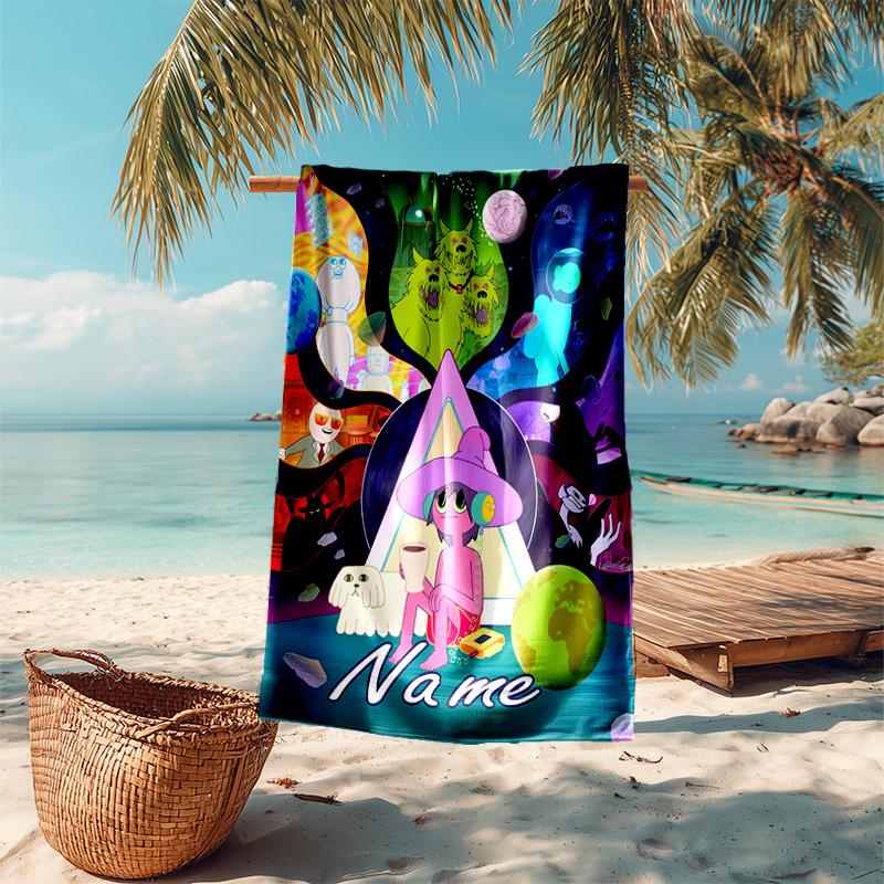 Personalized customized proof beach towel with The Midnight Gospel pattern - soft, absorbent,quick-drying,perfect swimming,camping&bathing