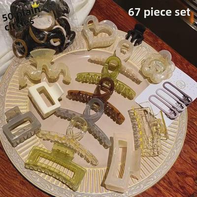 2024 Hair Accessories: Spring/Summer Hairpin Set and Headdress with Elastic Headband, Hair Grab Clip, and Duckbill Clip