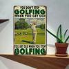 Vintage Golf Metal Poster, Wall Decor for Bar, Golfer Gift
