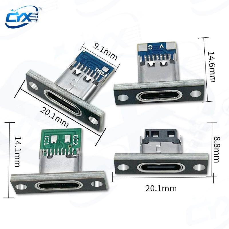Fixed Plate USB-C Female Keyboard Mod Cable - USB Key-Cable Separation & Charging