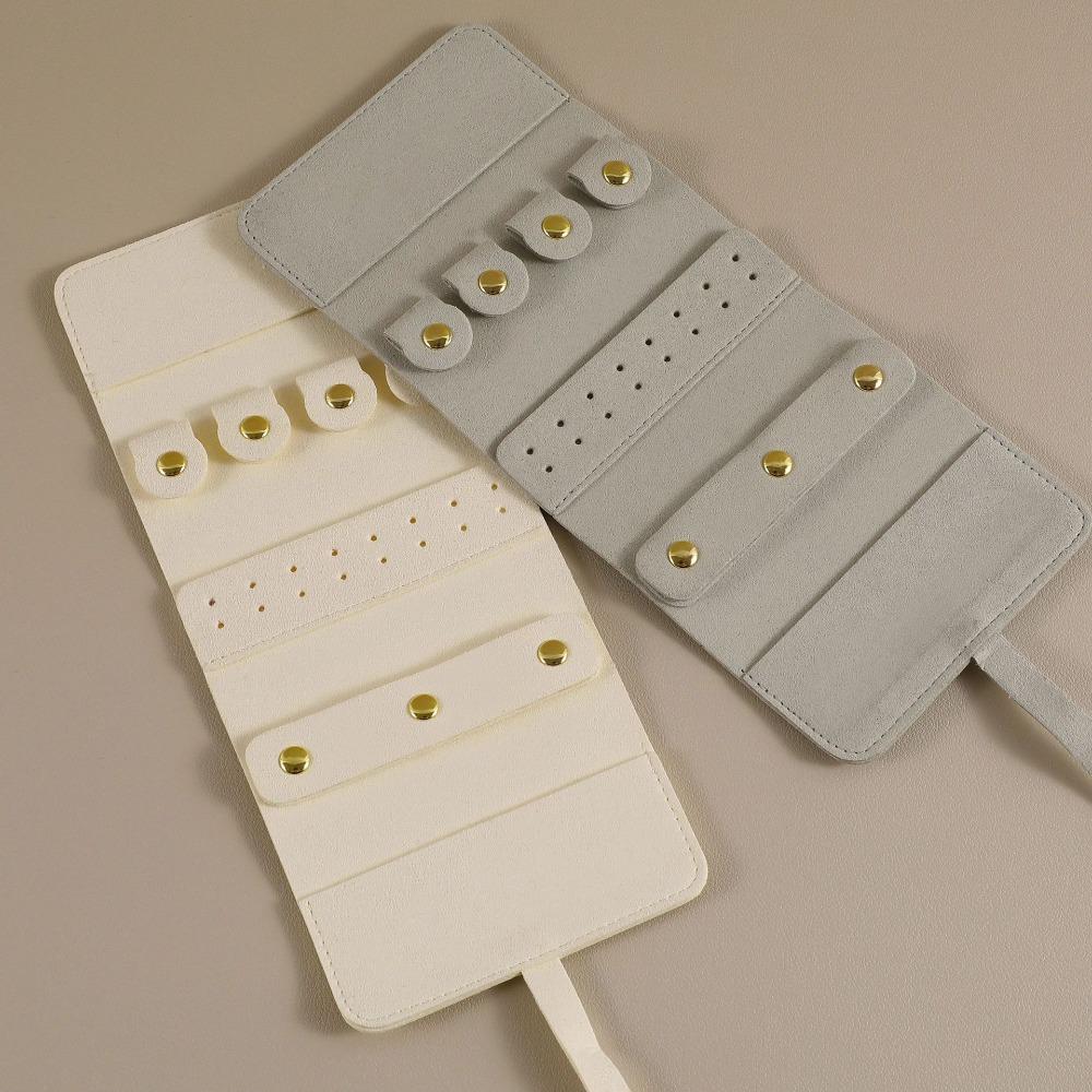 Microfiber Multi-functional Jewelry Roll Bag Foldable Foldable Jewelry Case  Travel