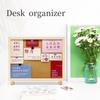 Desktop Cork Board Stand Rectangle Wood Frame Small Bulletin Board Vision Board