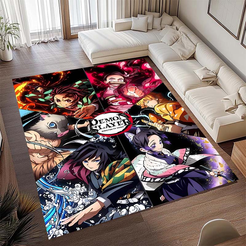 Kimetsu no Yaiba (Insect Pillar Butterfly Ninja) rug, suitable for playrooms, bedrooms, living rooms, sofas, and other home déco