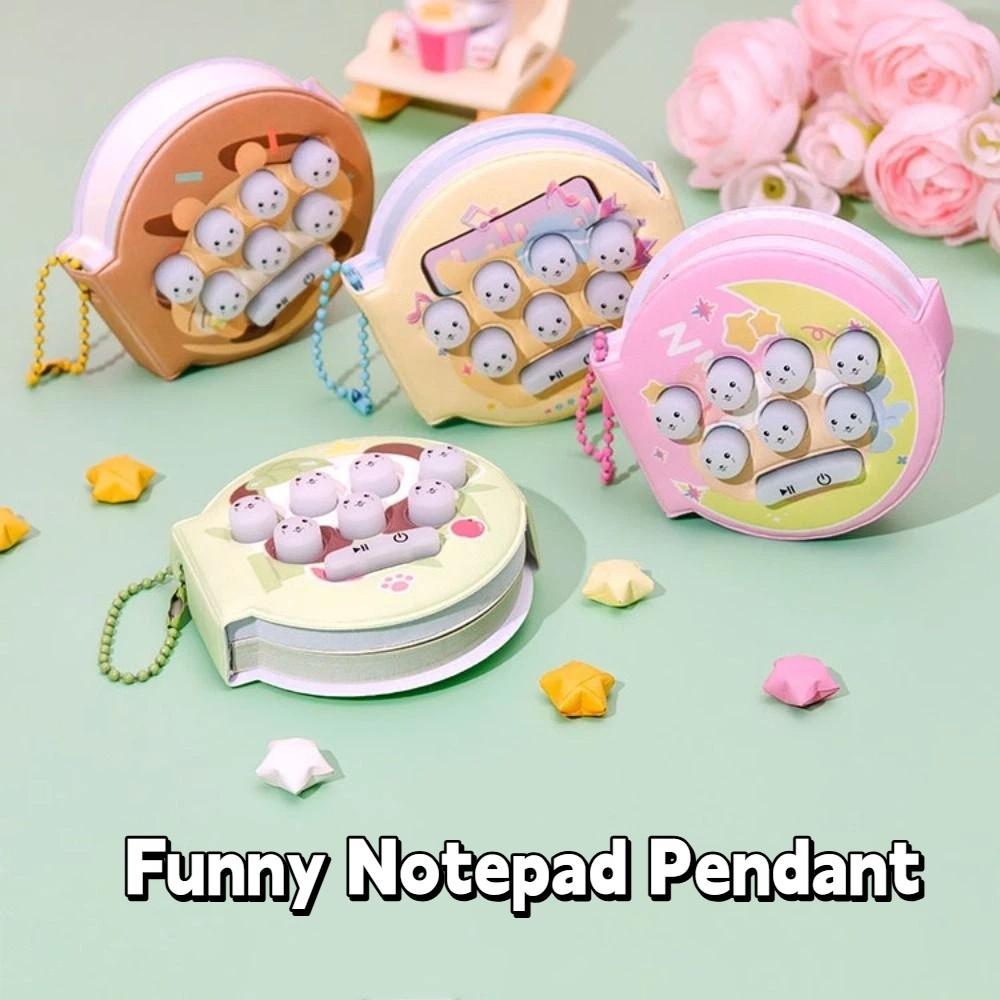 Bag Pendant Music Notepad Keychain Multi-functional Toy Key Ring Cartoon Notepad Pendant Game