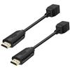 2PCS HDMI-compatible To Rj45 TX RX Female Male Extender Adapter Cable HDMI-Rj45 1080 Adapter Cord With Power Supply