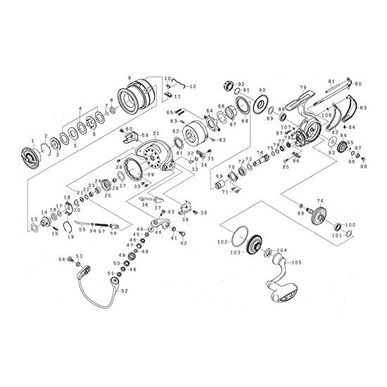 DAIWA Genuine Part 19 CERTATE LT3000-CXH Spool (2-12) Part Number 9 Part Code 128D04 00060048128D04