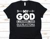 My God Is Stronger Than Glioblastoma Shirt, Glioblastoma Multiforme, Gray Ribbon Design, GBM Awareness, Grade IV Astrocytoma, Brain Cancer