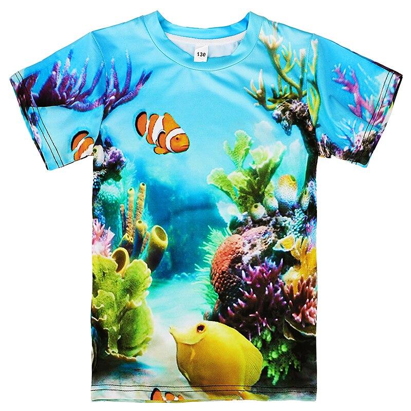 3D-Druck Sommer Frühling Sport Mode Streetwear Kinder Rundhals Lässig Täglich Outdoor Regular Oberteil
