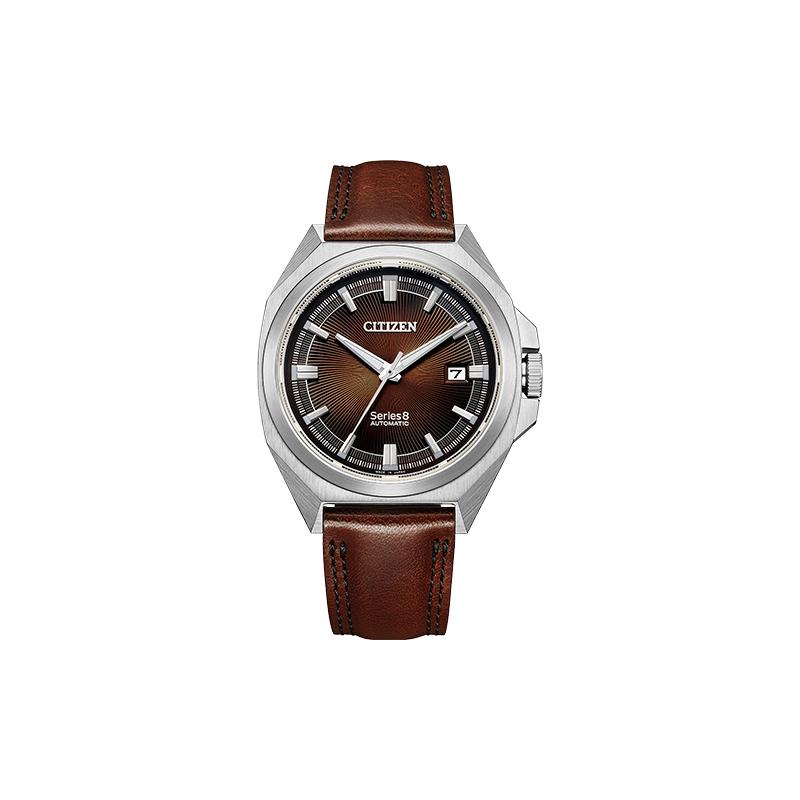 

CITIZEN Series8 Series Antimagnetic Luminous Calfskin Strap Fashionable Business Waterproof Mechanical Movement Stainless Steel Calfskin St NB6011-11W синій