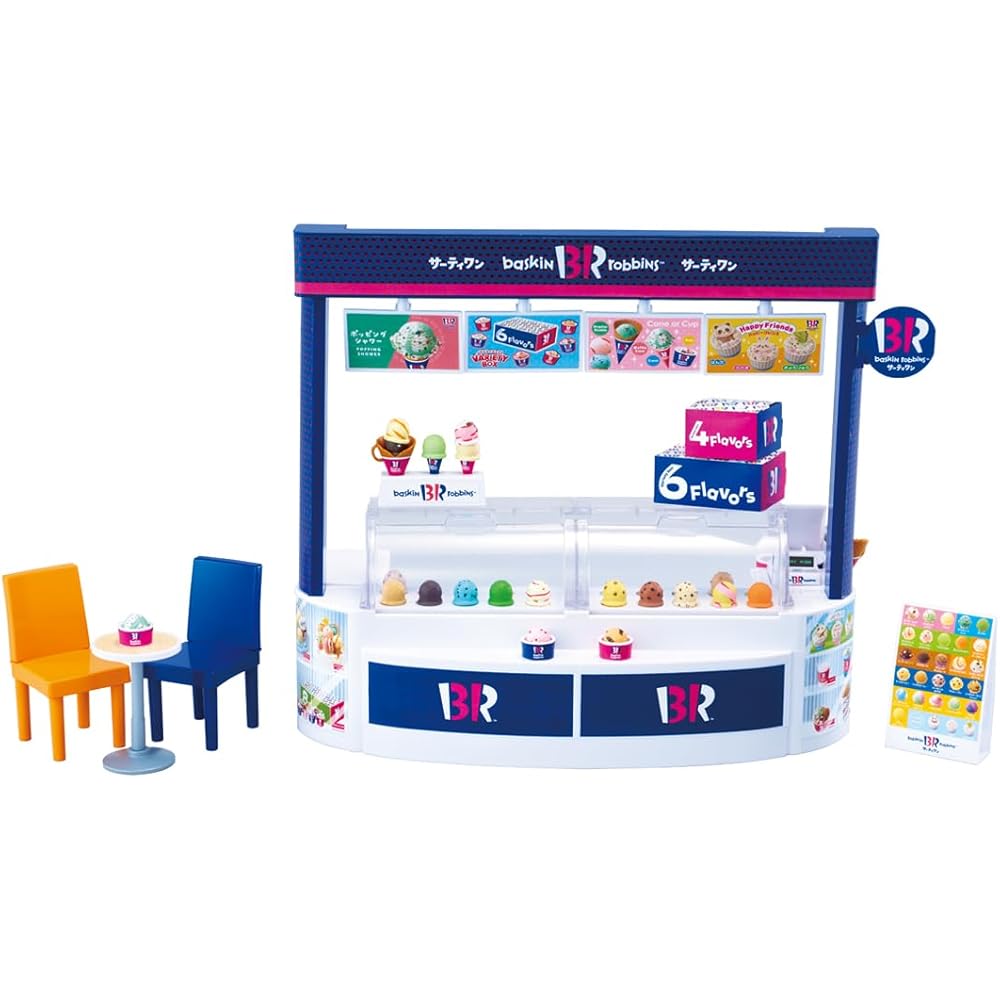 TAKARA TOMY Licca-chan Ice Cream Shop Playset Toy for Kids Age 3 and Up with Dress-Up Accessories