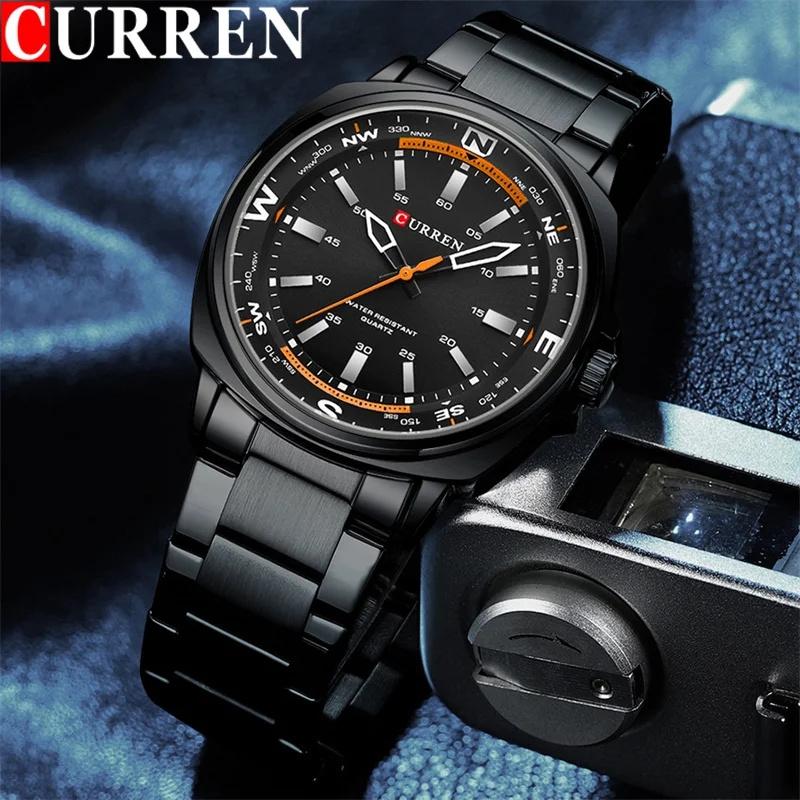 CURREN Classic Business Casual Quartz Watch for Men Stainless Teel Sport Waterproof Male Watches Clock