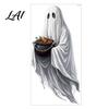 PVC Glass Clings for Bedroom Halloween Ghost Window Stickers Removable Wall Decals Peel And Decorative Stickers Clean Surfaces Stick Self-Adhesive