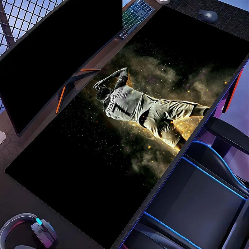 CR7 Mouse Pad, Large Gaming Desk Mat, Non-slip XXL Mousepad for Laptop & Tablet, Mini PC Playmat with Stitched Edges