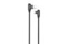 Mx Corner Fast Charge Cable Type-C 2.4A / 1M, Black / Czarny, Angled