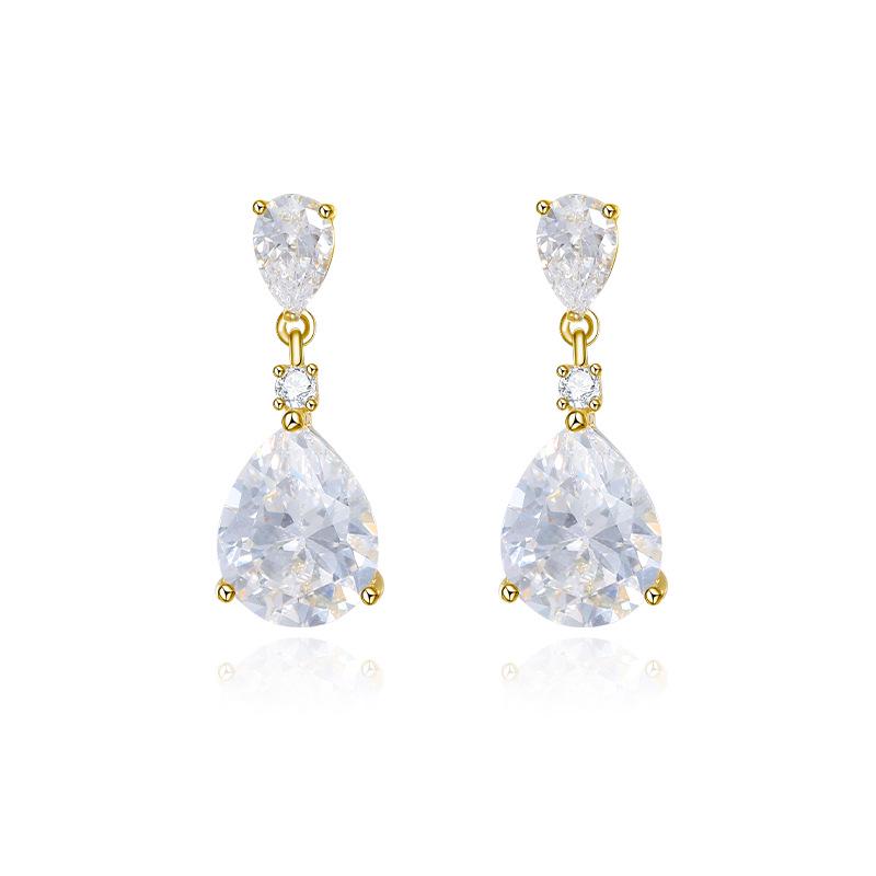 Shining Pearl Copper Alloy Earrings: Light Luxury, High-End Gold-Plated with Strong Color Retention
