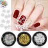 1 Jars Metal Snowflake Nail Art Charms Christmas Gift 3D Alloy Snow Flakes Nail Jewelry 3 Styles Gold&White Nail Decorations #J3