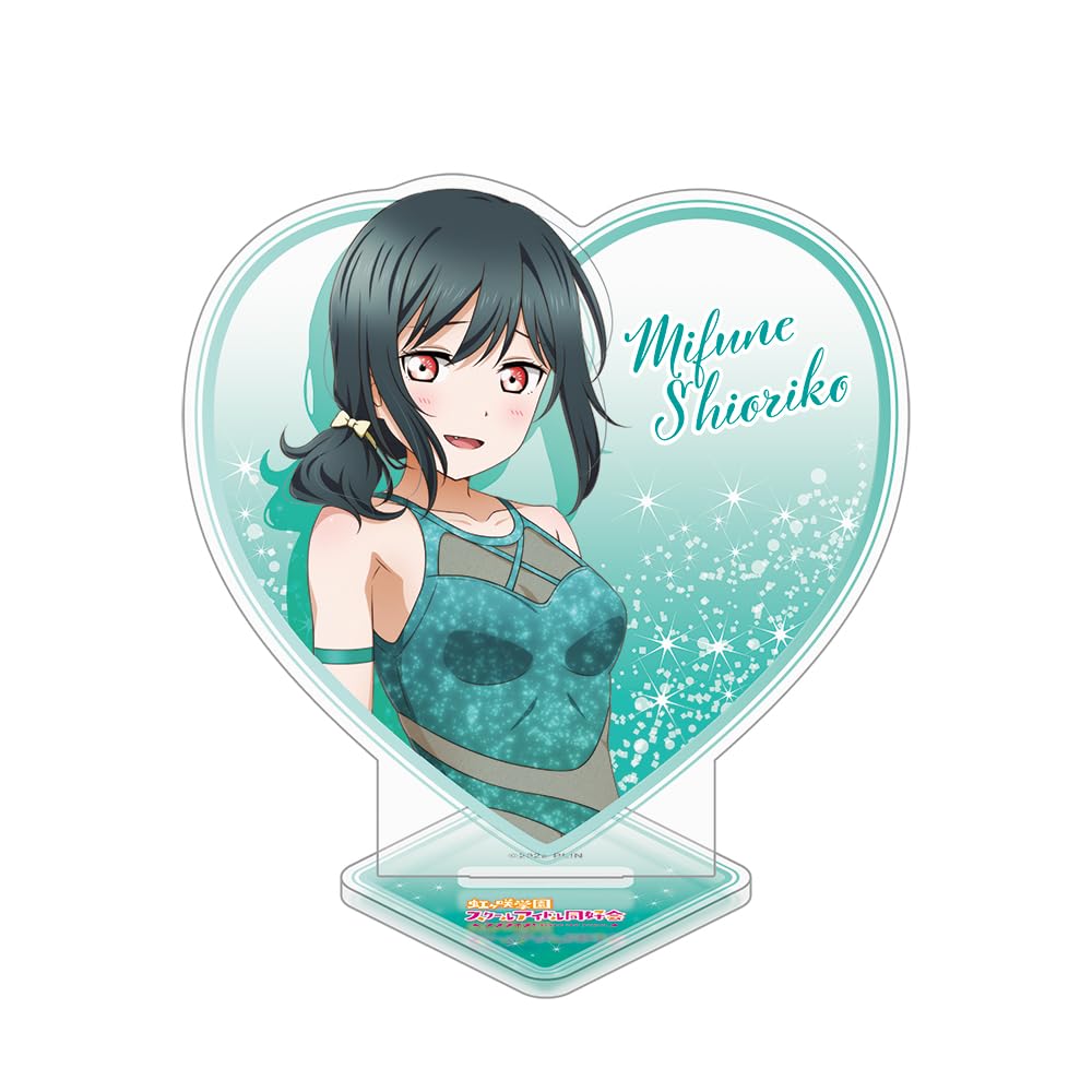 

Kadokawa Love Nijigasaki High School Idol Club Блестящая акриловая подставка Шиори Мифунэ В126 x Ш126 мм или меньше Акрил Live! В форме сердца (прибл.)