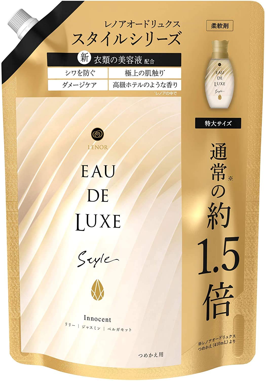 

Lenore Eau de Luxe Style Series Innocent Refill Extra Large Size 600ml x 6 Set [P&G]