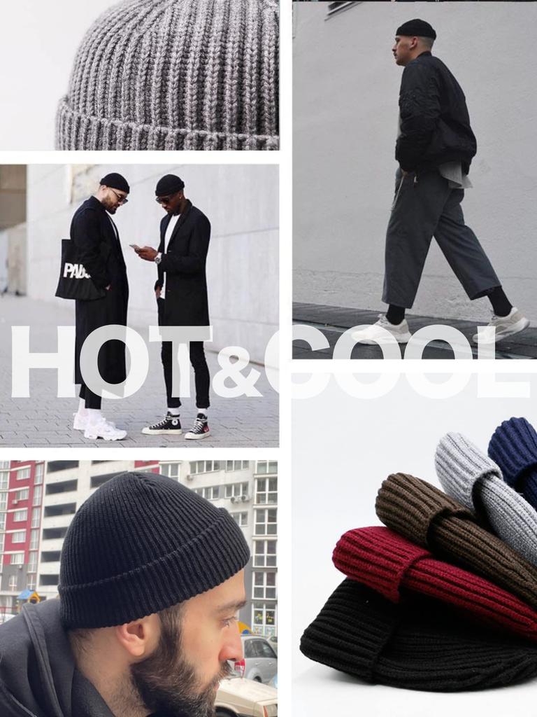 Exclusive Knit Thick Ribbed Knit One Size Fits Made with Highly Includes Inner Cap Low [M2Ma] [Amazon Brand] Men's Beanie, Hat, Unisex, All,