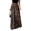 Damen Maxi-Rock mit Leopardenmuster, hoher Bund, Meerjungfrauen-Saum, für den Alltag, hoher Bund Leopardenrock, Damen Freizeit