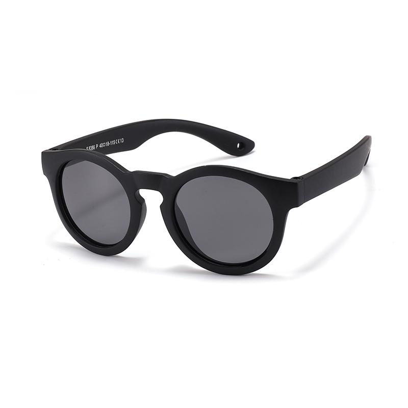 Wholesale Designer Flexible Silicone Polarized Girls Boys Round Toddle Baby Sunglasses Baby Sunglasses