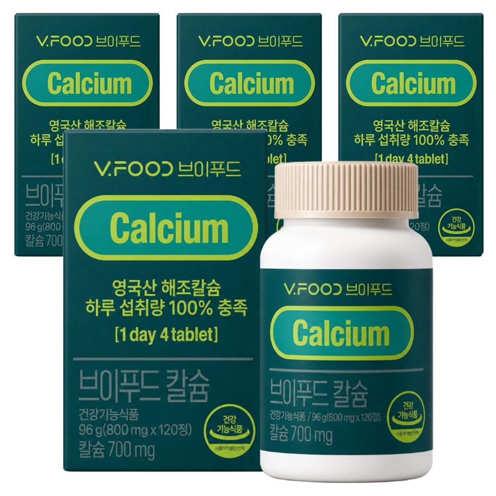 V-Food Calcium Supplement 120 Tablets 4 pcs