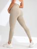 2025 Seamless High-Waist Maternity Yoga Leggings In Black