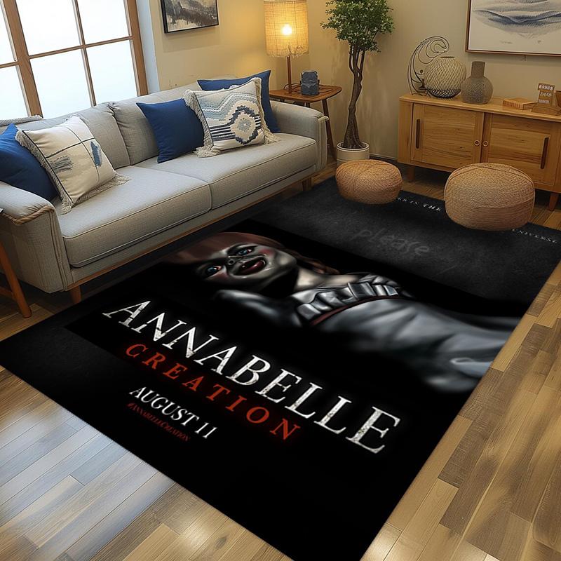 Creepy Doll Haunts Scream Fest carpet Suitable for all seasons Home Decor Dormitory decoration Bathroom mat Christmas gifts