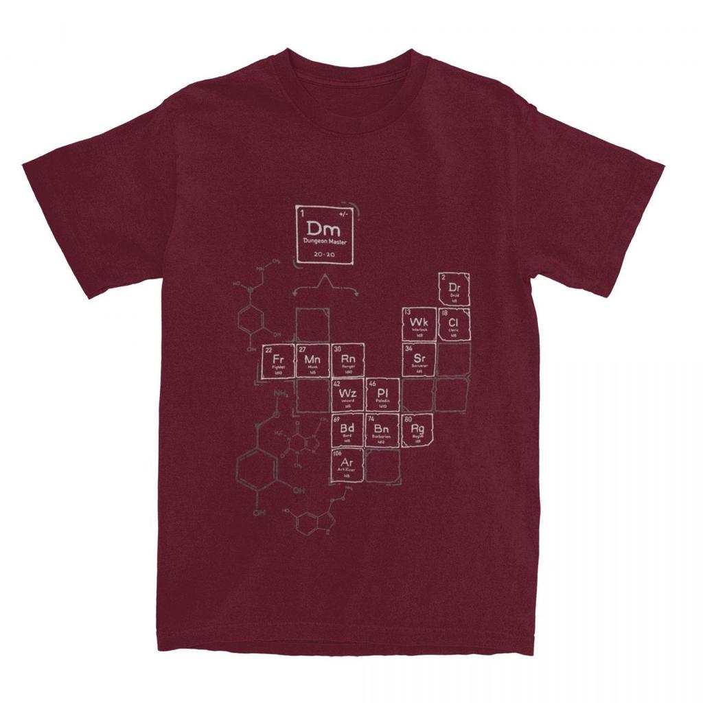 Chemistry Of Roleplay DnD Science Of D20 Dice Merchandise T Shirt Men Women Dungeon Dragon Leisure 100% Cotton Unique Tee Shirts