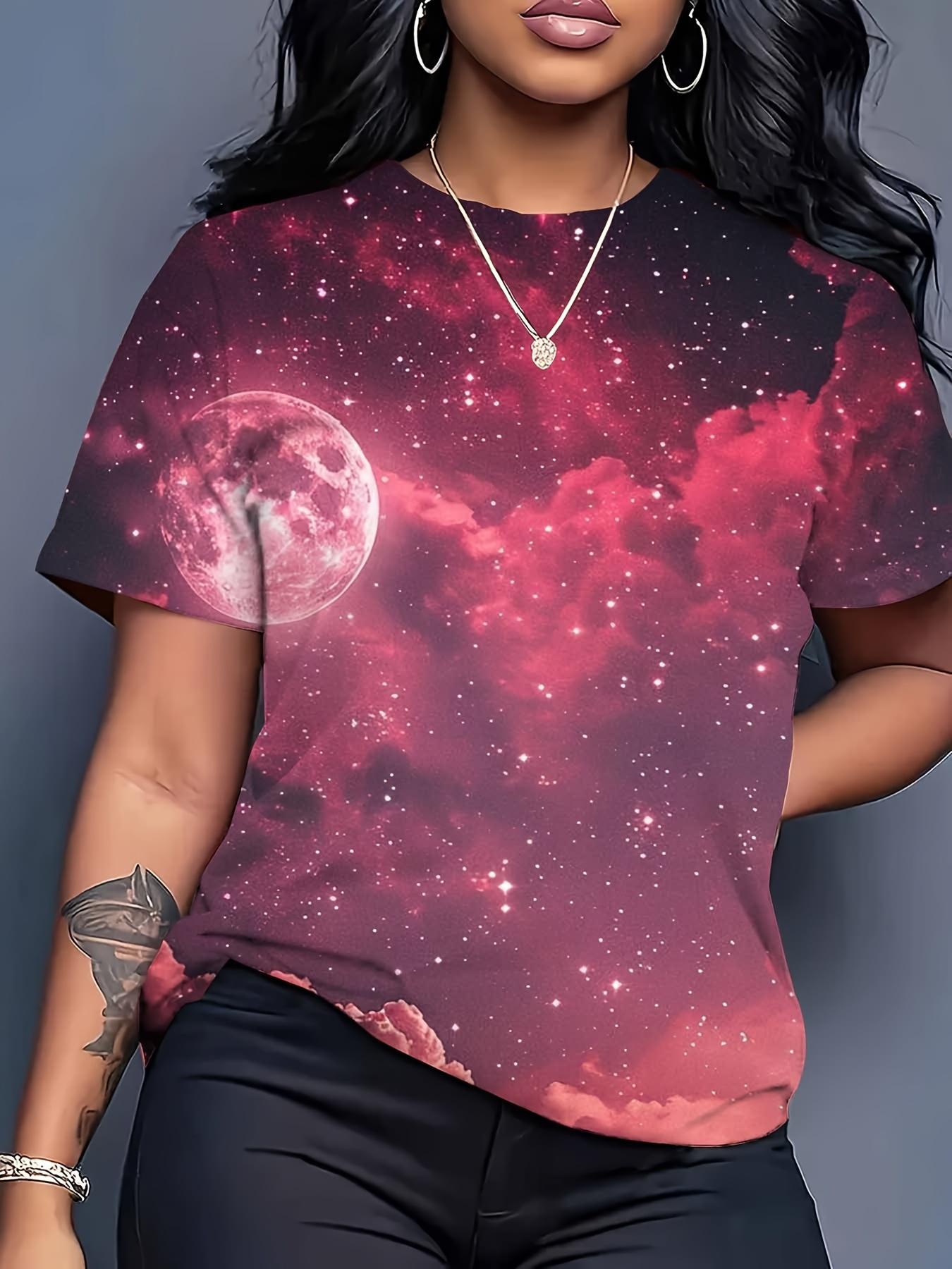 

Women S Oversized Butterfly Print T-Shirt - Soft And Breathable Round Neck Short Sleeve Casual Tee with Dropped Shoulders. Vibrant Pink And Purple Cos M дубильная кора