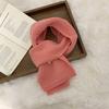 Scarf Winter Warm New Solid Color Trend Solid Color Versatile Couple Soft Waxy Thickened Scarf Knitted Shawl