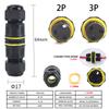 IP68 M16 M20 M25 Male Female Docking Connector Waterproof 2/3/4/5 Pin Terminal Electrical Wire  Cable Connector For Outdoor