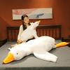 Big White Goose Throw Pillow Plush Toy Doll Lying Down Duck Doll Girl Bed Sleeping Pinch Legs Long Pillow Rag Doll
