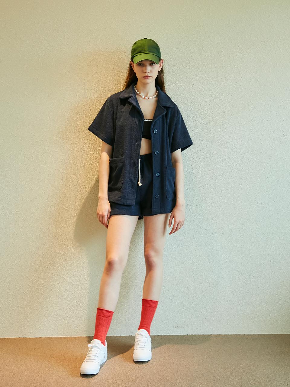 Reve Reve Navy Terry Shirts