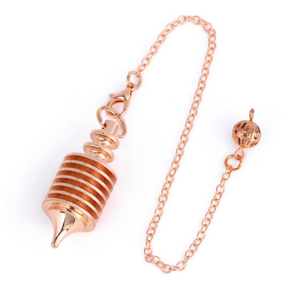 Pendulos Openable Design Metal Pendulum Copper Material Spiral Shape Dowsing Pendulum Divination Pendulum Meditation Session розового золота