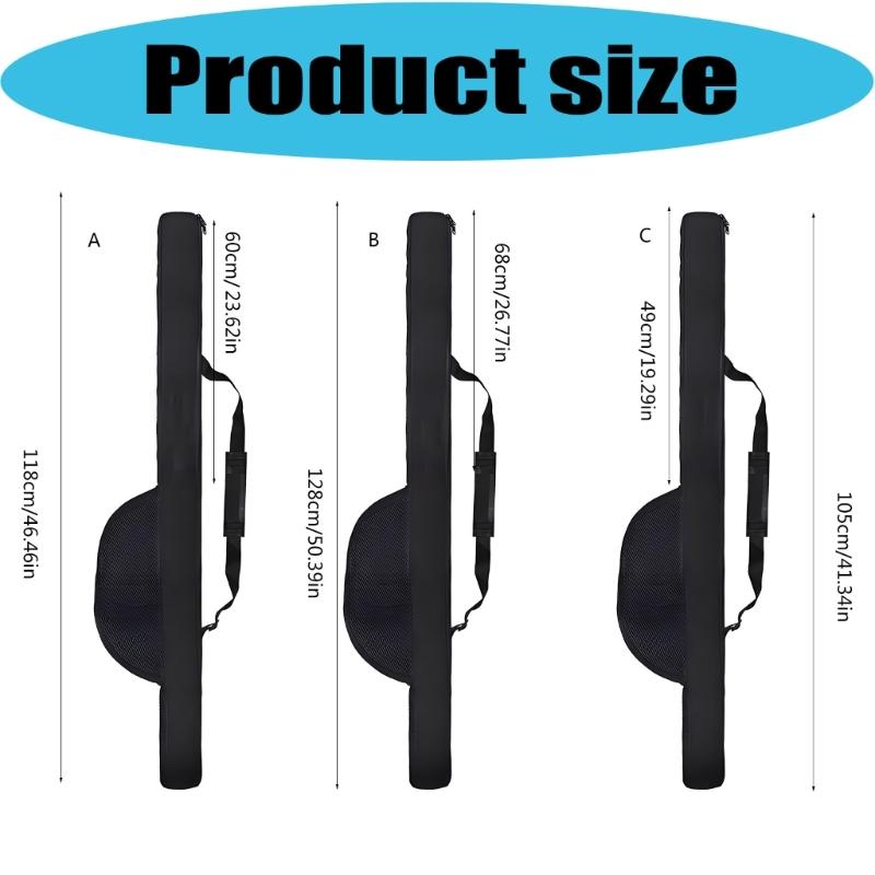 105/118/128cm Nylon Fishing Rod Bag with Shoulder Strap For Easy Transport And Outdoor Fishing Adventure