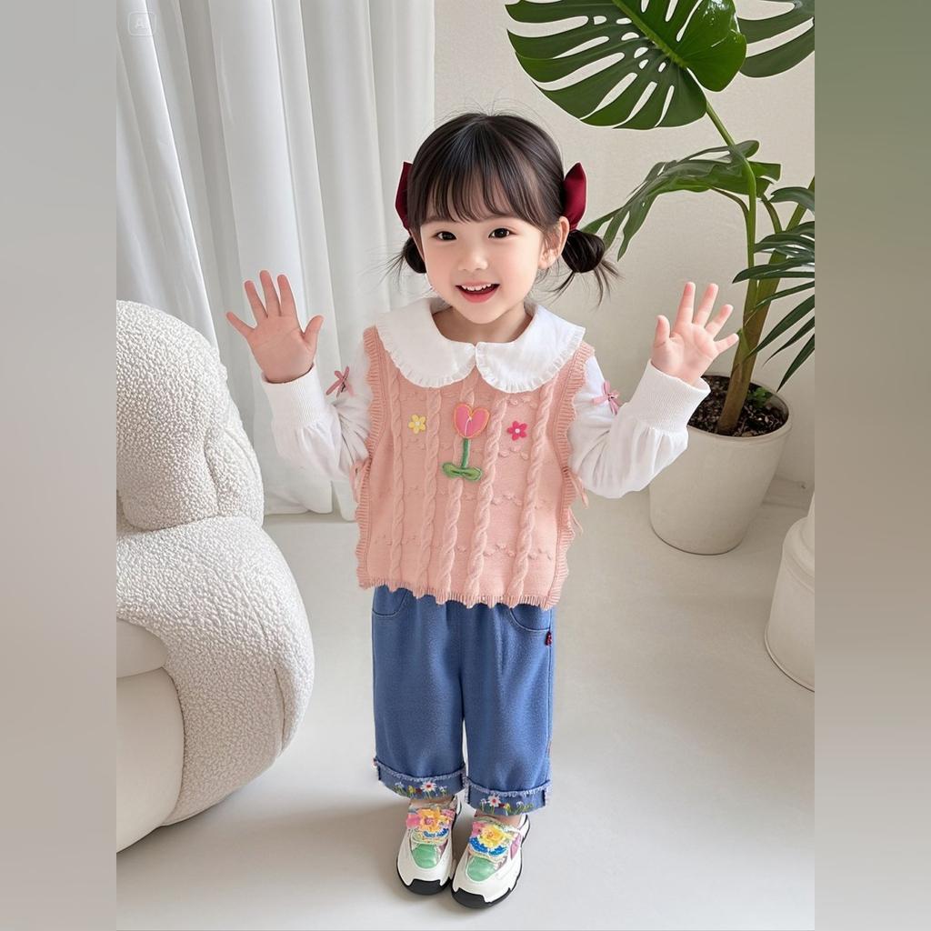 Kids Casual Long-Sleeve Set, Comfortable Daily Wear Outfits