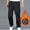 Pantalones deportivos de verano e invierno para hombre, pantalón cálido de terciopelo, de secado rápido, holgado, recto, resistente al desgaste, grueso, para otoño e invierno