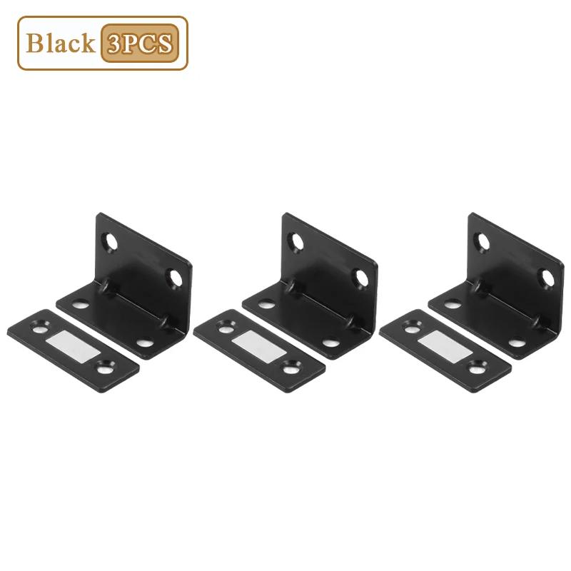 1-20PCS L Shape No Drill Magnetic Sliding Door Catch Strong Invisible Cabinet Magnet for Wardrobe Closet Pull Push Lock