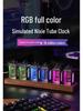 RGB Glow Tube Esports Desktop Clock - DIY Artistic Ornament and Gift