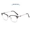 Men's Stylish Business Half-Frame TR Eyebrow Glasses with Anti-Blue Light Filter