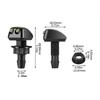 2Pcs Car Water Spray Jet Nozzle Hose Connectors For Kia Ceed Toyota Honda Nissan