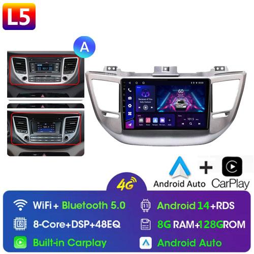 Fortress Voice Wireless CarPlay Android Auto Radio for Hyundai IX35 Tucson 3 2015 - 2018 4G Car Multimedia GPS 2din