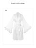 Elegant Satin Feather Sleeve Multi-color V-neck Tie-up Pajama Robe 942