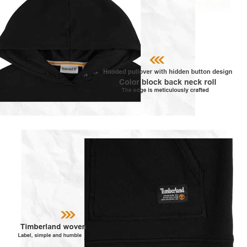 Timberland Casual Hooded Sweatshirt Women tops Black A2GF2-001