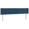 Box Spring Bed with Mattress Dark Blue 180x200 Cm Velvet