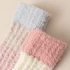 3Pairs Thickened Floor Plush Socks Stripe Mid Tube Socks Women Kawaii Coral Fleece Socks  Autumn