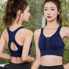 Seamless Women's High-Impact Sports Bra with Front Zipper and Hollow Back Design